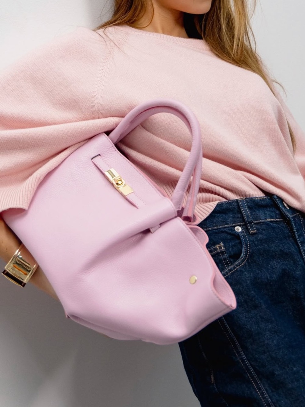 MADE IN ITALY Elegant Leather Tote Handbag - Women Bags